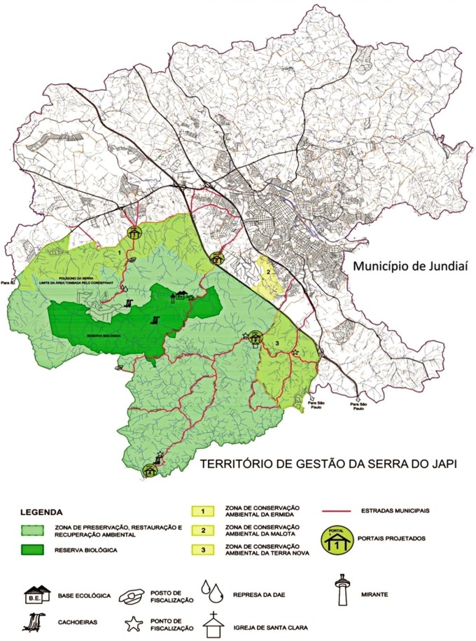 Mapa de localização da Serra do Japi